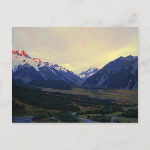 Aoraki Mount Cook bei Sunrise, NZ Postkarte