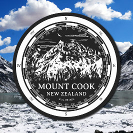 Aoraki Mount Cook - Canterbury Neuseeland Runder Pappuntersetzer