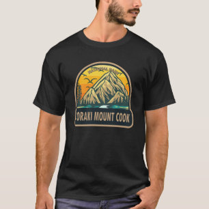 Aoraki Mount Cook Nationalpark Neuseeland Retro T-Shirt