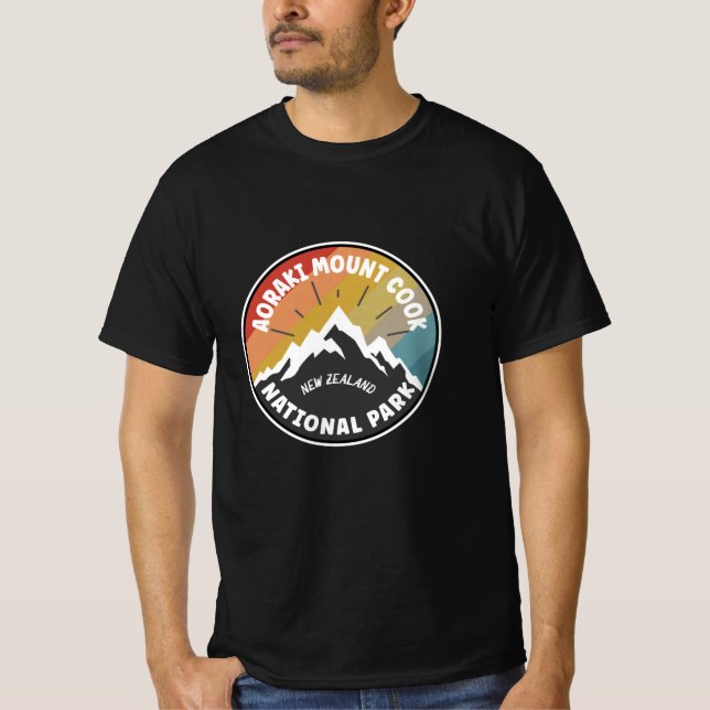 Aoraki Mount Cook Nationalpark NZ T-Shirt (Vorderseite)
