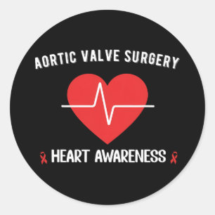 Aortic Valve Replacement Operation Herzerkrankung Runder Aufkleber