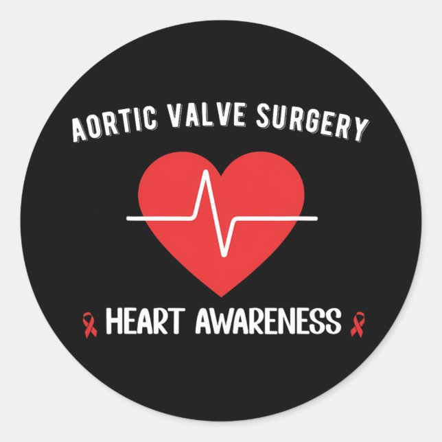 Aortic Valve Replacement Operation Herzerkrankung Runder Aufkleber (Vorderseite)