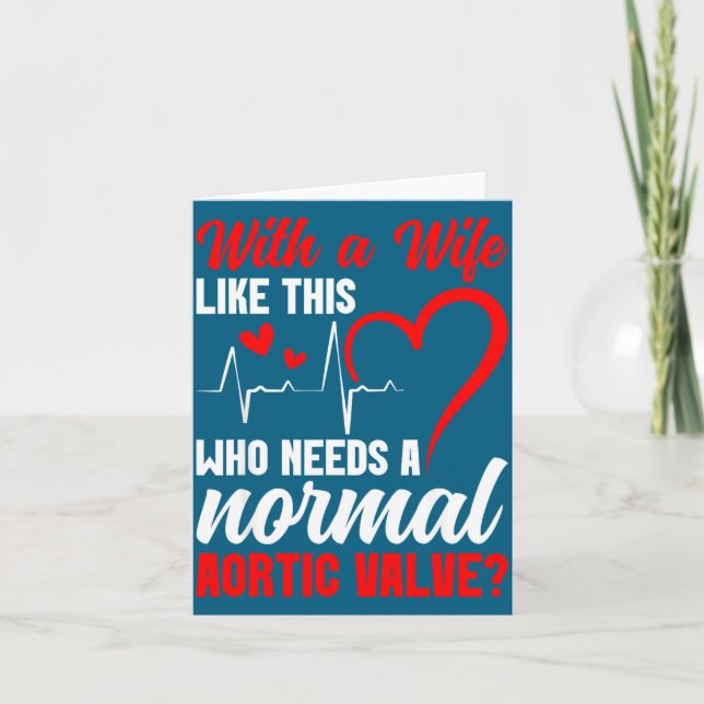 Aortic Valve Warrior Wife Heart Surgery Valve Repl Karte (Vorderseite)