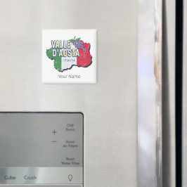 Aosta Valley Italien Region Karte Vintag Souvenir Magnet