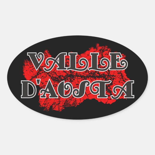 Aostatal Ovaler Aufkleber (Vorderseite)