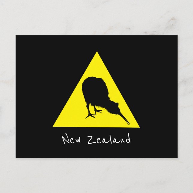 Aotearoa & Kiwi Bird, Neuseeland Postkarte (Vorderseite)