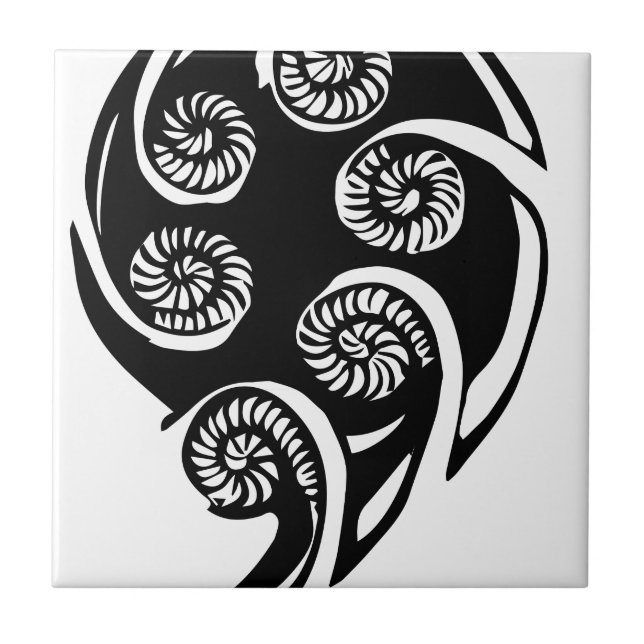 aotearoa koru Entwurf Fliese (Vorderseite)