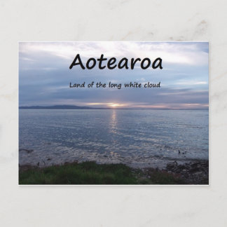 Aotearoa Land der langen weißen Wolke Postkarte