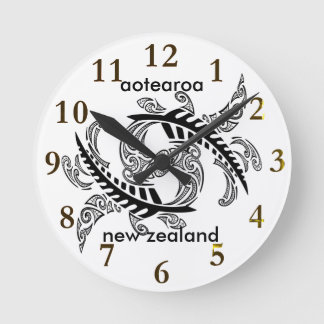 aotearoa neuer Zealand Fern Runde Wanduhr