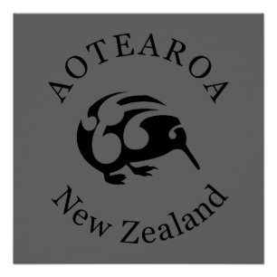 Aotearoa Neuseeland KIWI POSTER