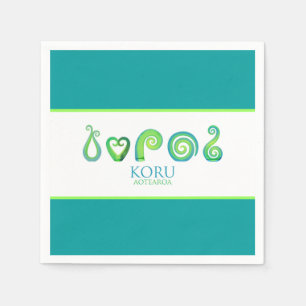 Aotearoa Neuseeland Koru - Grün Serviette