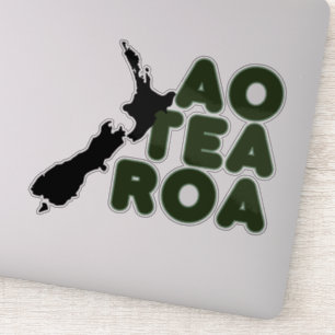 AOTEAROA NEUSEELAND LAND MAORI AUFKLEBER