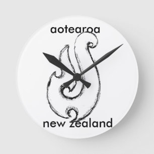 aotearoa new zealand runde wanduhr