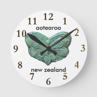 Aotearoa New Zealand Runde Wanduhr