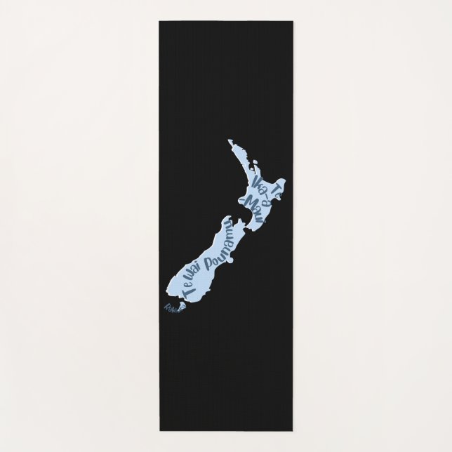 AOTEAROA NZ LANDESINSELN MAORI NAMES KIWI YOGAMATTE (Vorderseite)