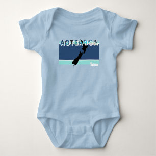 AOTEAROA PAUA KIWI NEUSEELAND LAND MAORI NAME BABY STRAMPLER