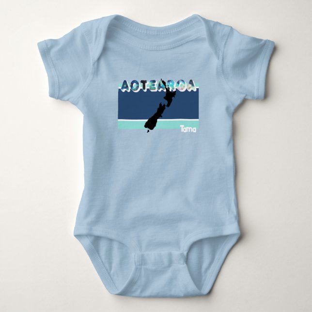 AOTEAROA PAUA KIWI NEUSEELAND LAND MAORI NAME BABY STRAMPLER (Vorderseite)
