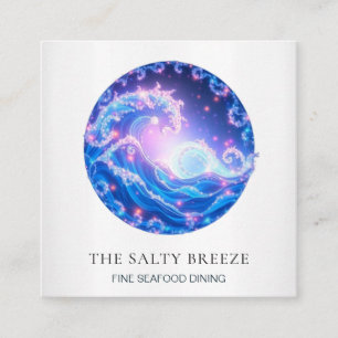 *~* AP13 Nautical Coastal Real Anwesen Agent 96 Quadratische Visitenkarte