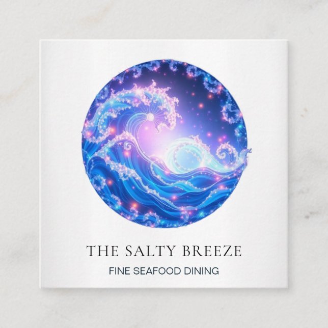 *~* AP13 Nautical Coastal Real Anwesen Agent 96 Quadratische Visitenkarte (Vorderseite)