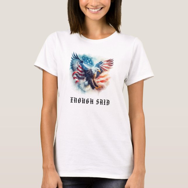 *~* AP16 American Flag USA Bald Detaillierte EAGLE T-Shirt (Vorderseite)