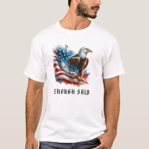 *~* AP16 American Flag USA Bald EAGLE Detail T-Shirt