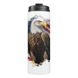 *~* AP16 Bald EAGLE Patriotic We The People Flag Thermosbecher