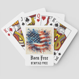 *** AP16 Rot Weiß Blau Amerikanische Flagge Spiel Spielkarten