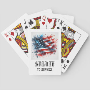 *** AP16 Rot Weiß Blau Amerikanische Flagge Spiel Spielkarten