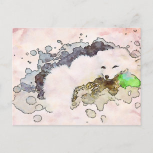 *~* AP18 Schneearktis Weißer Polar Fox Wildtiere Postkarte