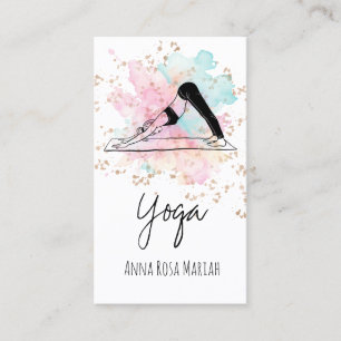 *~* AP33 Yoga Rainbow Chakra Spiritueller Glitzer Visitenkarte