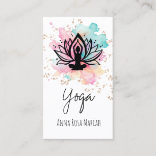 *~* AP33 Yoga Rainbow Chakra Spiritueller Lotus Visitenkarte