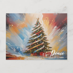 *~* AP44 Abstrakte Weihnachtsbaum-Geschenke FOTO Feiertagspostkarte