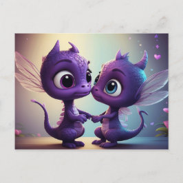 *~* AP48 FOTO Einladender Drache Dino Cartoon Post Postkarte