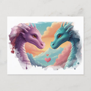 *~AP48 Foto Einladung Geschlechtsenthüllung Drache Postkarte