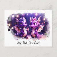 *~* AP48 Magie-Foto-Einladung-Drachen-Postkarte