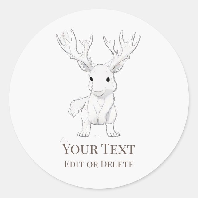 *~* AP49 Niedlicher Aufkleber für Rustikale Elch C (Vorderseite)