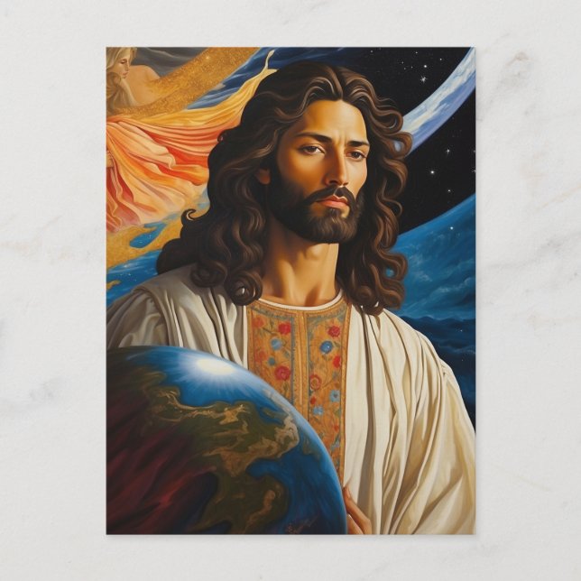 *~* AP50 Fantasy Universe Jesus Earth Postkarte (Vorderseite)