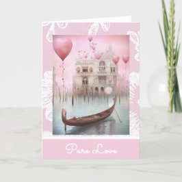 *~* AP51 Liebe Boat Hearts Romantisches Valentin 4 Feiertagskarte