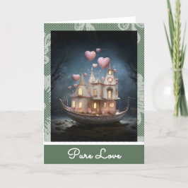 *~* AP51 Liebe Boat Hearts Romantisches Valentine Feiertagskarte