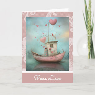 *~* AP51 Love Boat Hearts 2 Romantischer Valentin Feiertagskarte