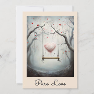 *~* AP51 Romantische Schwungherzen Valentine Seren Einladung
