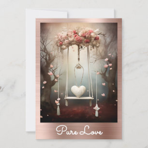 *~* AP51 Romantische Schwungherzen Valentine Seren Einladung