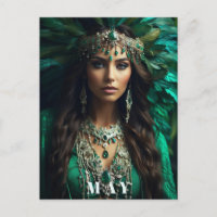 *~ AP53 MAY Goddess BIRTHDAY Emerald Boho