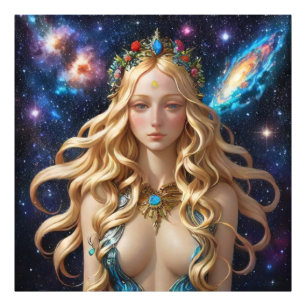 *~* AP58 Cosmic Women Fantasy Jewels Galaxy Fotodruck