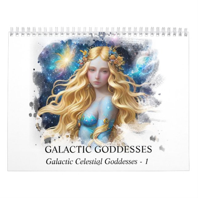 *~* AP58 Galactic Women Fantasy Cosmic Planets 1 Kalender (Titelbild)