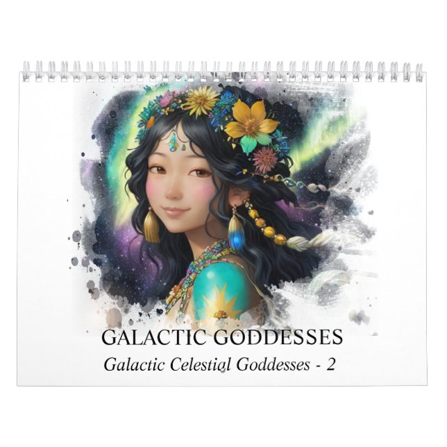 *~* AP58 Galactic Women Fantasy Cosmic Planets 2 Kalender (Titelbild)