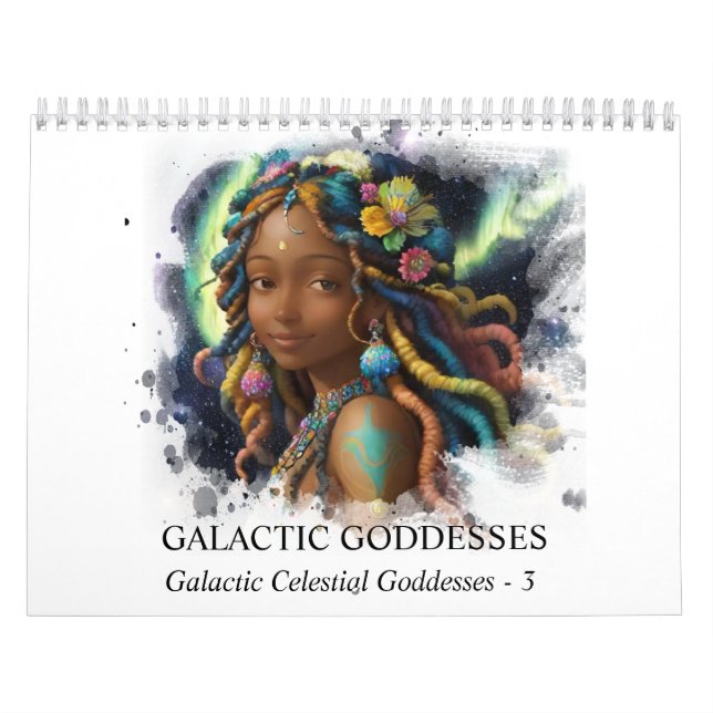 *~* AP58 Galactic Women Fantasy Cosmic Planets 3 Kalender (Titelbild)