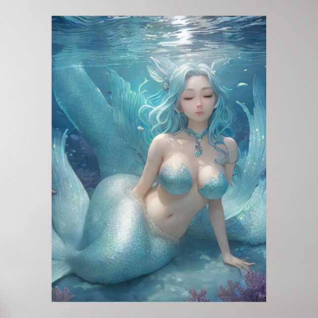 *~* AP60 8 Wasser Goddess Fantasy Sea Mermaid Poster (Vorne)