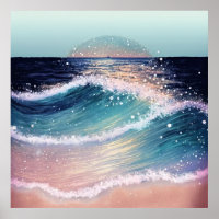 *~* AP60 Sea Glitzer Coastal Ocean Sand Beach Wave