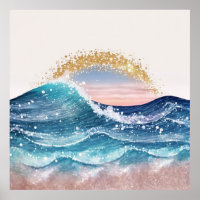 *~* AP60 Sparkle Beach Coastal Ocean Wave Sand Sea
